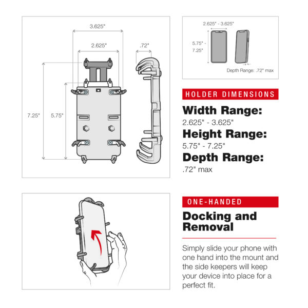 Supporto a morsetta Ram Mounts RAM-HOL-PD4-400-1U universale con attacco Quick-Grip e RAM Tough-Claw - immagine 6