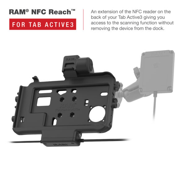 RAM Low-Profile Power + Single USB Dock for Tab Active5 & 3 Ram Mounts RAM-HOL-SAM58PDTU - immagine 6