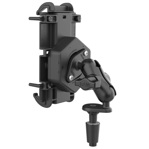 RAM Quick-Grip XL Phone Mount con Vibe-Safe e perk Stem Base - Short Ram Mounts RAM-B-176-A-PD4-462 - immagine 2