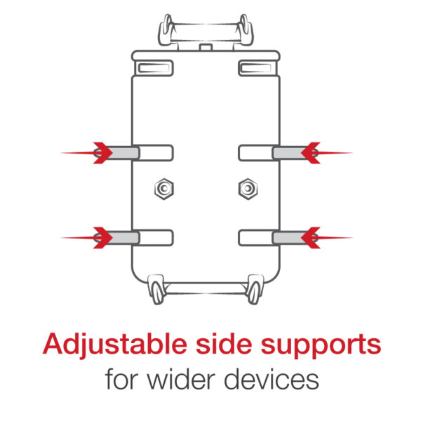 RAM Quick-Grip XL Phone Mount con Vibe-Safe e perk Stem Base - Short Ram Mounts RAM-B-176-A-PD4-462 - immagine 7