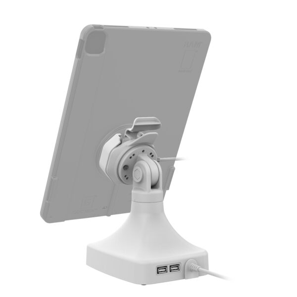 GDS Uni-Conn Powered Tilt e Swivel Dock con USB-C con Data - Gray Ram Mounts RAM-GDS-DOCK-D14-U3C-2A-GRY - immagine 4