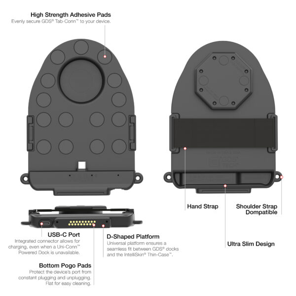 GDS Tab-Conn per Tablets conout Case (D Shape Pogo Pads) Ram Mounts RAM-GDS-TABC-B1D - immagine 4