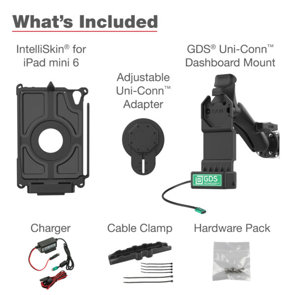 GDS Uni-Conn Vehicle Bundle per Apple iPad mini (A17 Pro) e mini 6 Ram Mounts RAM-GDS-U1-AP36-KIT1 - immagine 4