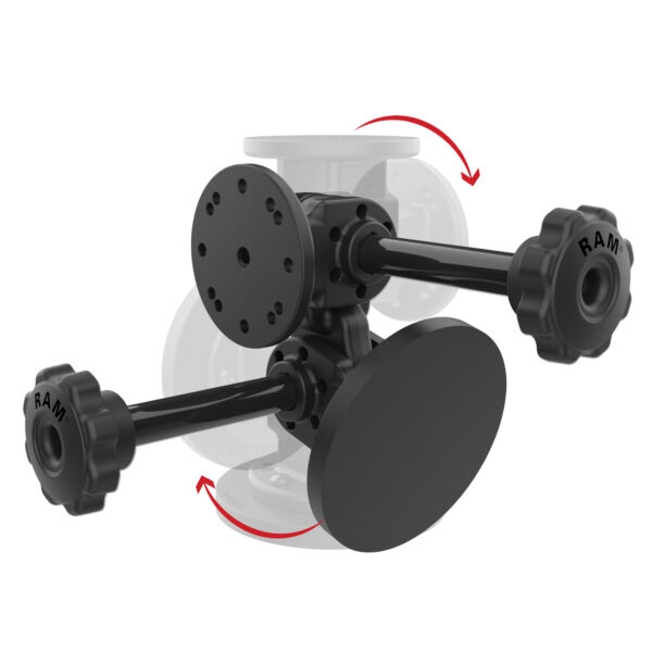 RAM Dual 90-Degree Pivot Magnetic Mount con Knob Ram Mounts RAP-101-PV4-2P-MAG88U - immagine 2