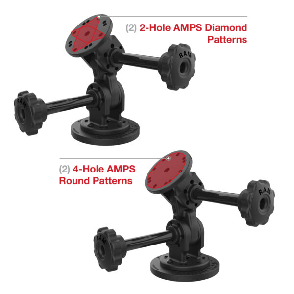 RAM Dual 90-Degree Pivot Magnetic Mount con Knob Ram Mounts RAP-101-PV4-2P-MAG88U - immagine 4