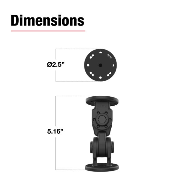 RAM Dual 90-Degree Pivot Mount Ram Mounts RAP-101-PV4-2P-NKU - immagine 3