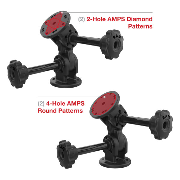 RAM Dual 90-Degree Pivot Mount con Knob Ram Mounts RAP-101-PV4-2PU - immagine 4