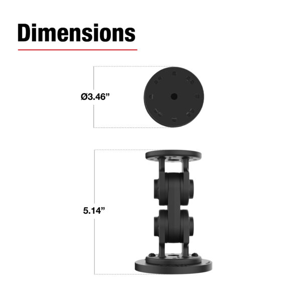 RAM Dual Straight Pivot Magnetic Mount Ram Mounts RAP-101-PV4-2S-NK-MAG88U - immagine 3