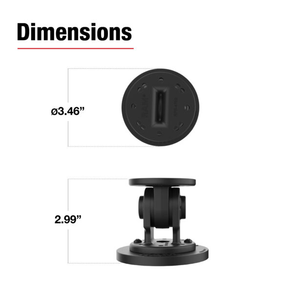 RAM Single Pivot Magnetic Mount Ram Mounts RAP-101-PV4-NK-MAG88U - immagine 3