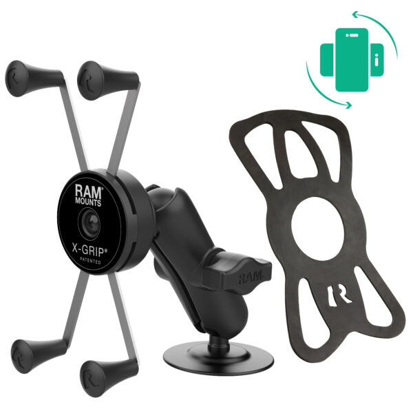 RAM Rotating X-Grip Large Phone Mount con Flex Adhesive Base Ram Mounts RAP-B-378-UN10RU - immagine 2