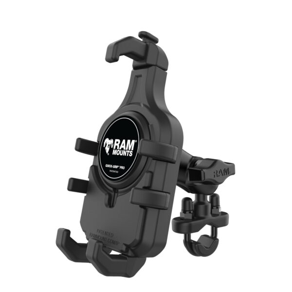 RAM® Quick-Grip™ Pro Phone Mount with Handlebar U-Bolt Base - Short Ram Mounts RAM-B-149Z-A-PD5U - immagine 2