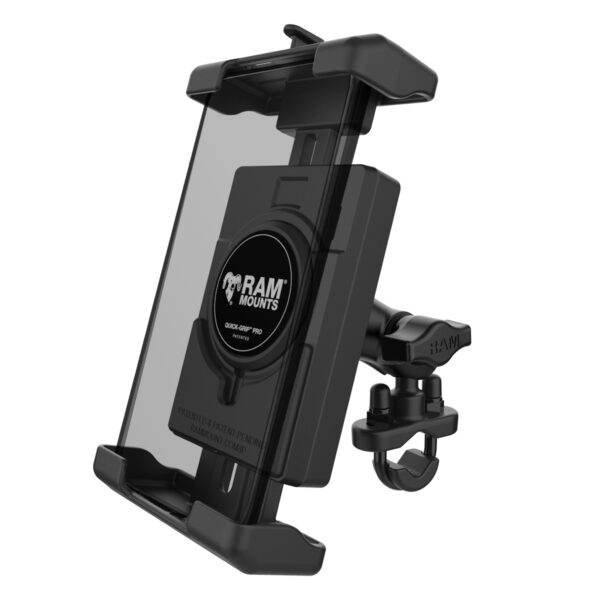 RAM® Quick-Grip™ Pro XL Phone Mount with Handlebar U-Bolt Base - Short Ram Mounts RAM-B-149Z-A-PD7U