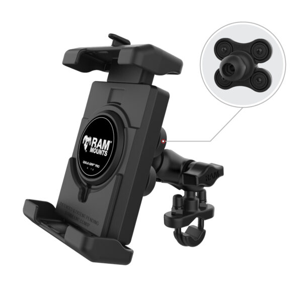 RAM® Quick-Grip™ Pro XL Vibration Damping Phone Mount with U-Bolt Base Ram Mounts RAM-B-149Z-A-PD7VU - immagine 2