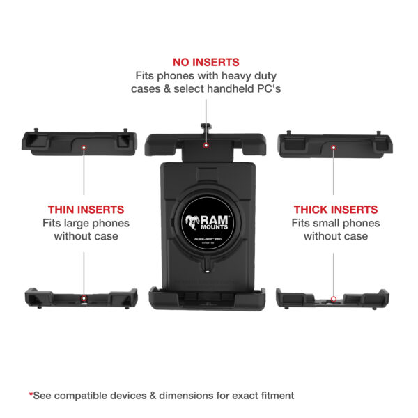 RAM® Quick-Grip™ Pro XL Vibration Damping Phone Mount with U-Bolt Base Ram Mounts RAM-B-149Z-A-PD7VU - immagine 5