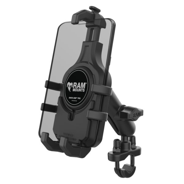 RAM® Quick-Grip™ Pro Phone Mount with Handlebar U-Bolt Base - Medium Ram Mounts RAM-B-149Z-PD5U