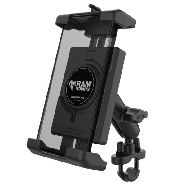 RAM® Quick-Grip™ Pro XL Phone Mount with Handlebar U-Bolt Base - Medium Ram Mounts RAM-B-149Z-PD7U