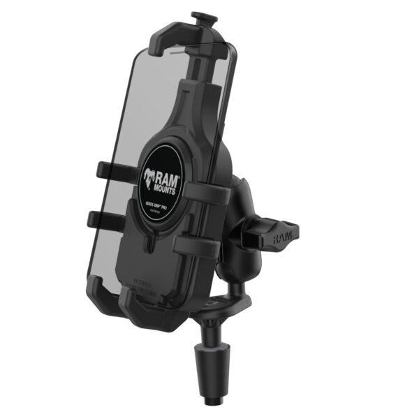 RAM® Quick-Grip™ Pro Phone Mount with Fork Stem Base - Short Ram Mounts RAM-B-176-A-PD5U