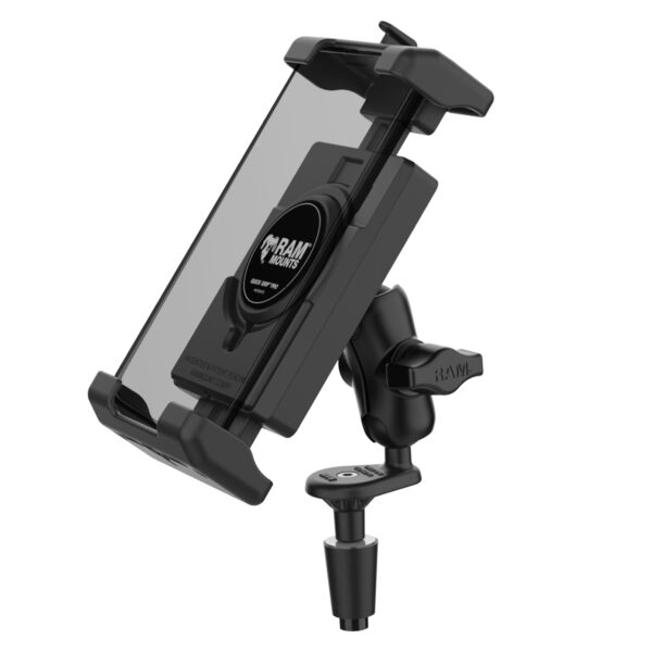 RAM® Quick-Grip™ Pro XL Phone Mount with Fork Stem Base - Short Ram Mounts RAM-B-176-A-PD7U