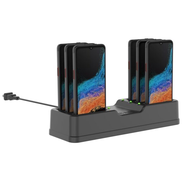 RAM 6-Port Charging Dock for Samsung XCover6 Pro Without Case Ram Mounts RAM-DOCK-6G-SAM84PU