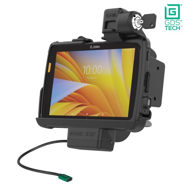 Locking GDS Powered Dock for Zebra ET4x 8" Tablet with IntelliSkin Ram Mounts RAM-GDS-DOCKL-ZE20PU