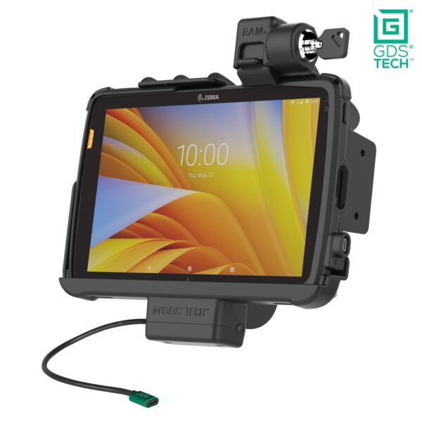 Locking GDS Powered Dock for Zebra ET4x 10" Tablet with IntelliSkin Ram Mounts RAM-GDS-DOCKL-ZE21PU