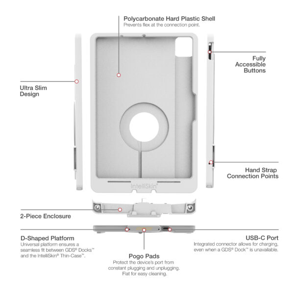 IntelliSkin® Thin-Case™ for iPad Air 11 (M2) - Gray Ram Mounts RAM-GDS-SKIN-AP45-M2-TCD-GRY - immagine 5