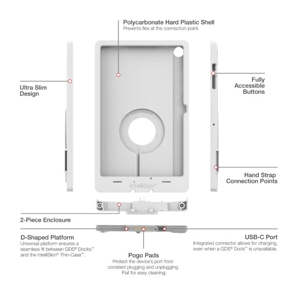 IntelliSkin® Thin-Case™ for Samsung Tab A9+ - Gray Ram Mounts RAM-GDS-SKIN-SAM88-TCD-GRY - immagine 5