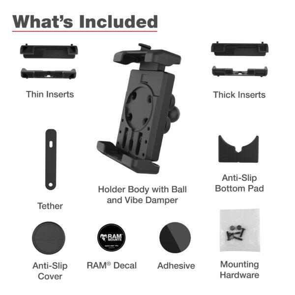 RAM® Quick-Grip™ Pro XL Phone Holder with Ball & Vibration Damper Ram Mounts RAM-HOL-PD7BVU - immagine 7