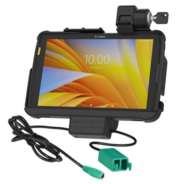 Locking RAM Tough-Dock Power + Dual USB for Zebra ET4x 10" Tablet Ram Mounts RAM-HOL-ZE21PD2KLU