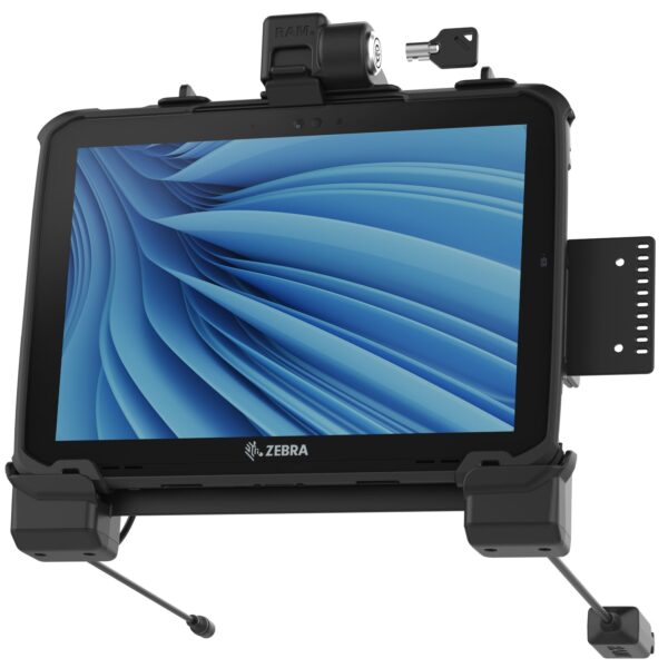 RAM Power + Dual USB Locking Dock for Zebra ET8x 2-in-1 Tablet Ram Mounts RAM-HOL-ZE22PD2LU